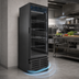 Thumbnail image #4 for Omcan One-Section Reach-In Refrigerator with Glass Door, 19.2 Cu. Ft., Bottom-Mount, Black