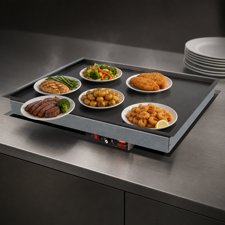 Product image #4 for Hatco Glo-Ray 31.5-Inch x 31.5-Inch Built-In Rectangular Heated Shelf with Recessed Top