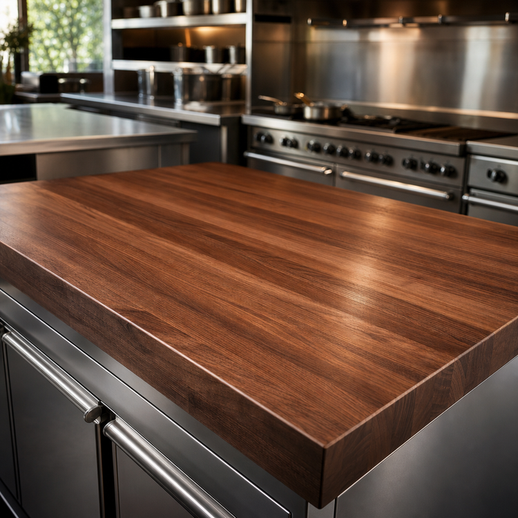 Product image #4 for John Boos Boos Block 144-Inch x 36-Inch x 2-1/4-Inch American Black Walnut Edge Grain Kitchen Countertop