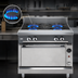 Thumbnail image #4 for Vulcan V Series 24-Inch Heavy Duty Gas Range with 4 Open Burners and Storage Cabinet Base