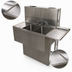 Thumbnail image #5 for BK Resources 48-Inch Two-Compartment Underbar Slimline Sink with Left and Right Drainboards