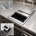 Thumbnail image #4 for BK Resources 34 x 20 Inch Drop-In Ice Bin with 8-Circuit Cold Plate and Sliding Cover
