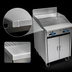 Thumbnail image #4 for Comstock-Castle 24-Inch Commercial Gas Range with Raised Griddle, Open Front Cabinet Base, and Back Riser Shelf