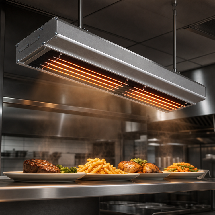 Product image #4 for Hatco Glo-Ray 66-Inch High Watt Dual Infra-Black Strip Heater, Unlighted