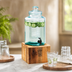 Thumbnail image #4 for Madera Single 2-Gallon Glass Beverage Dispenser with Rustic Pine Base