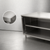Thumbnail image #4 for BK Resources 48 x 36 Inch Stainless Steel Chef Table with Open Front Cabinet Base
