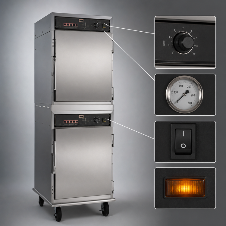 Product image #4 for Henny Penny HHC-902 Stacked Heated Holding Cabinet, 2-Compartment, Electro-Mechanical Controls
