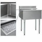 Thumbnail image #4 for Eagle Group 2200 Series B42IC-22 Underbar Ice Bin/Cocktail Unit, 42 x 24 in., 120 lb Capacity, Sliding Cover, Without Cold Plate