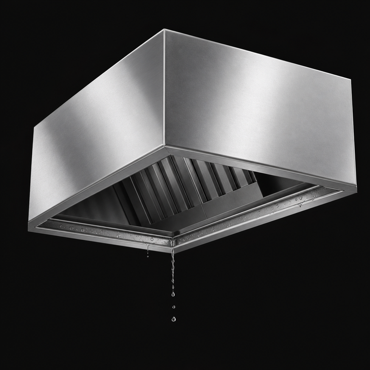 Product image #4 for SpecAir 42 Inch Square Condensate Hood with Exhaust Duct, 304 Stainless Steel, Ceiling Mount