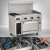 Thumbnail image #4 for Wolf Challenger XL 48-Inch Gas Restaurant Range with 2 Open Burners, 36-Inch Griddle and Convection Oven