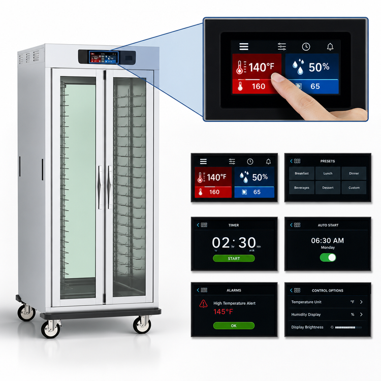 Product image #4 for Metro C5 9 Series Controlled Humidity Heated Holding and Proofing Cabinet, Full-Height Pass-Through, 2 Glass Doors