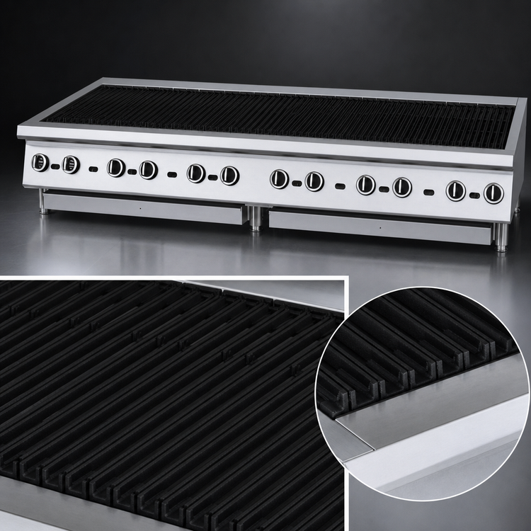Product image #4 for Garland Signature GTBG72-NR72 70-7/8" Countertop Gas Radiant Charbroiler with Non-Adjustable Grates
