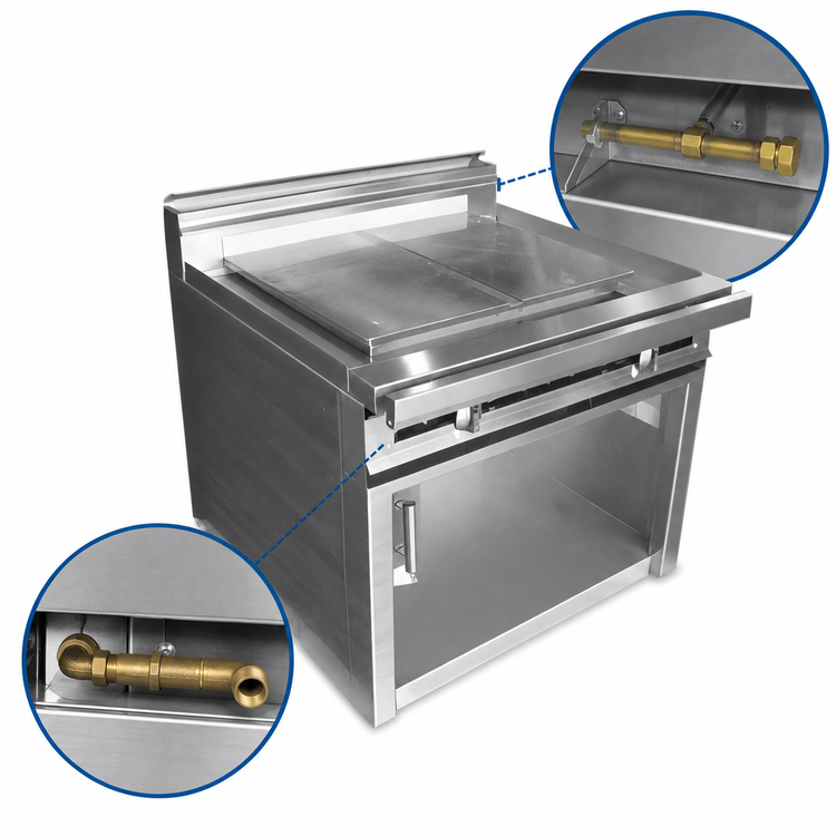Product image #4 for Titan JTRH-18IP 18 Inch Cabinet Base Gas Plancha Top Range