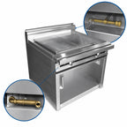 Thumbnail image #4 for Jade Range (Middleby) Titan JTRH-18IP 18 Inch Cabinet Base Gas Plancha Top Range, 5/8 Inch Plate, Stainless Steel