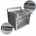 Thumbnail image #4 for Titan JTRH-18IP 18 Inch Cabinet Base Gas Plancha Top Range