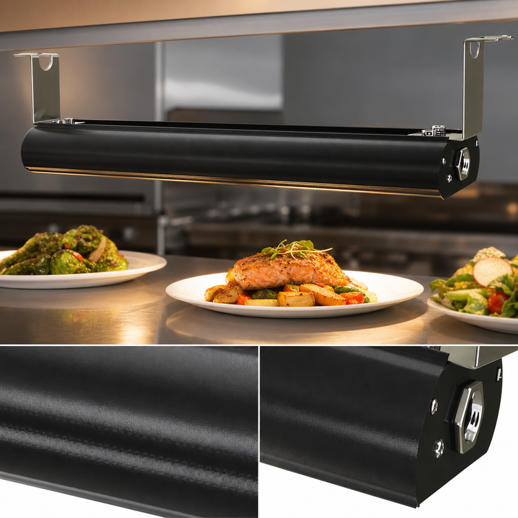 Product image #4 for Vollrath 48-Inch Low Profile Aluminum Strip Heat Lamp, Black Powder Coat, Remote Toggle Switch, 120V