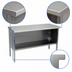 Thumbnail image #4 for John Boos Open Front Cabinet Base Stainless Steel Work Table, 132 x 24 Inches, 14-Gauge 300-Series Flat Top
