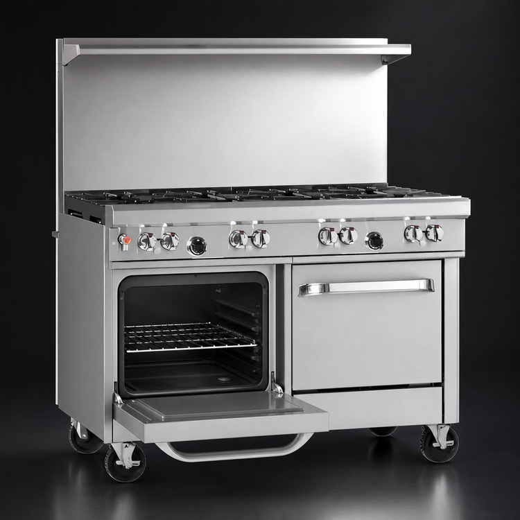 Product image #4 for Southbend Ultimate 48-Inch Commercial Gas Range with 7 Burners, Standard Oven and Cabinet Base
