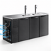 Thumbnail image #4 for Three-Section Refrigerated Draft Bar Cooler with 2 Beer Columns, 84-Inch, Stainless Steel Top, Black Exterior
