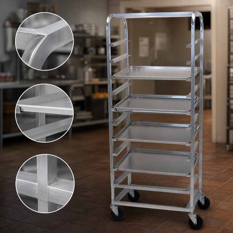 Product image #5 for Channel Manufacturing SRS-11 Slanted Aluminum Display Rack, 11-Tray Capacity