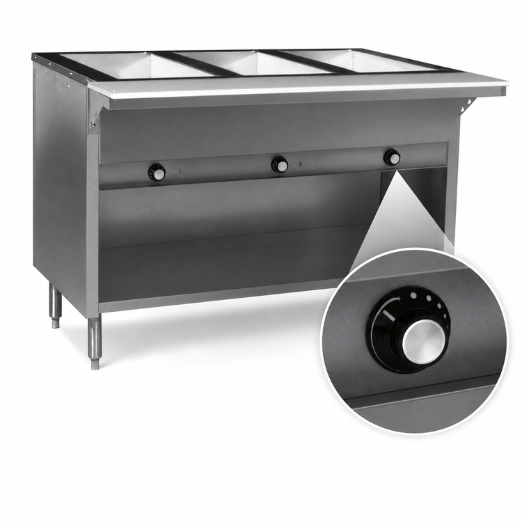 Product image #4 for Eagle Spec-Master 4-Well Electric Hot Food Table, Open Base, 63-1/2 Inch, 240V
