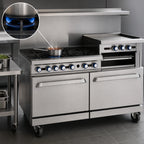 Thumbnail image #4 for Imperial (Middleby) Pro Series IR-10-XB 60-Inch Gas Restaurant Range with 10 Open Burners, Standard Oven & Open Cabinet Base