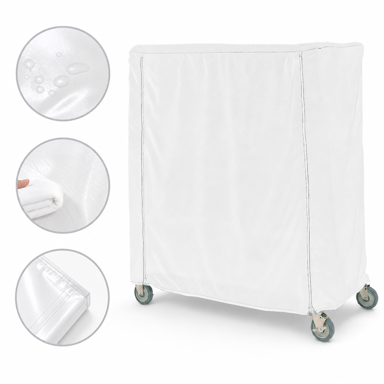 Product image #4 for Metro Waterproof Vinyl-Nylon Coated Cart Cover for 60 x 18 x 54 Inch Queen Mary/Banquet Cart