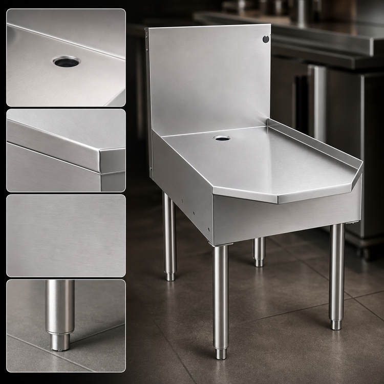 Product image #4 for Glastender Island Oasis Freestanding Frozen Drink Machine Stand with Drain Pan Work Surface, 18-Inch x 29-Inch
