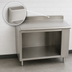 Thumbnail image #4 for Advance Tabco Stainless Steel Work Table with Open Front Cabinet Base and 5-Inch Backsplash, 120 x 30 Inches