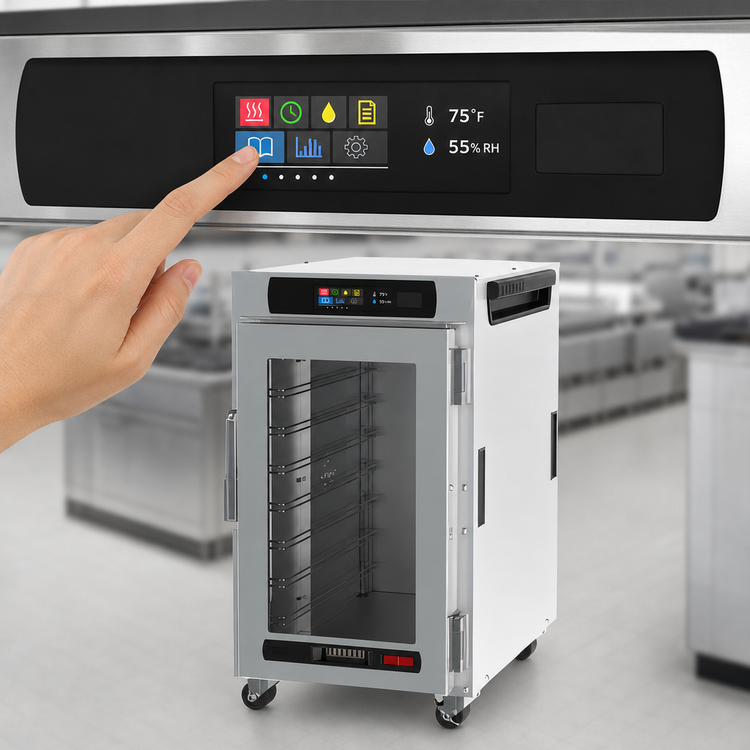 Product image #5 for Metro HotBlox Narrow 8-Pan Single-Section Undercounter Insulated Holding Cabinet with Clear Door and Touchscreen Controls