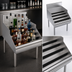 Thumbnail image #4 for Krowne Royal Series Freestanding Underbar Liquor Bottle Display Unit, 24 x 29 Inch, 28-Bottle Capacity