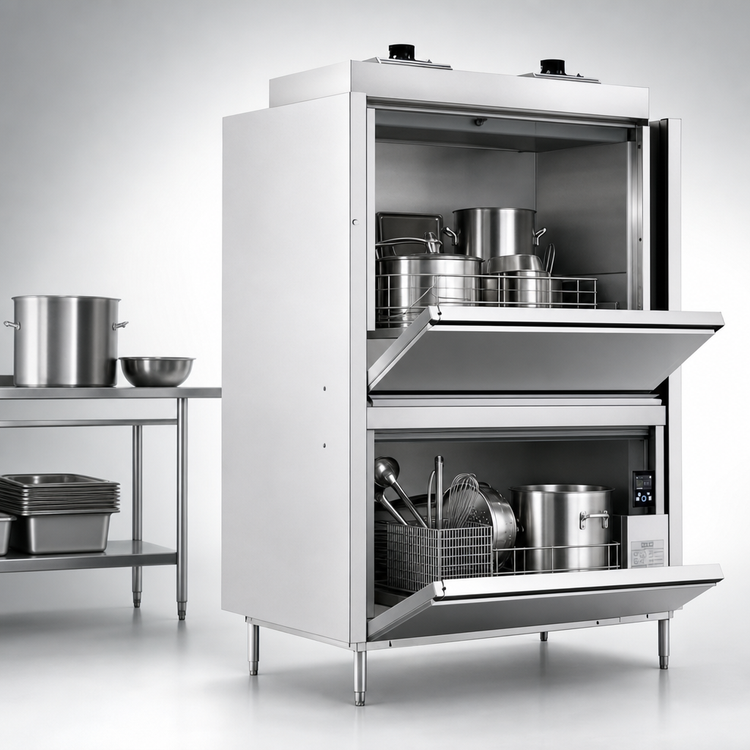 Product image #4 for Hobart Warewash Advansys Ventless Front-Loading Pot, Pan, and Utensil Washer with Energy Recovery, 480V, 20 Sheet Pan Capacity