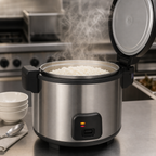 Thumbnail image #4 for Winco RC-S301 Commercial Electric Rice Cooker/Warmer, 30-Cup Uncooked/60-Cup Cooked, Stainless Steel, Hinged Lid