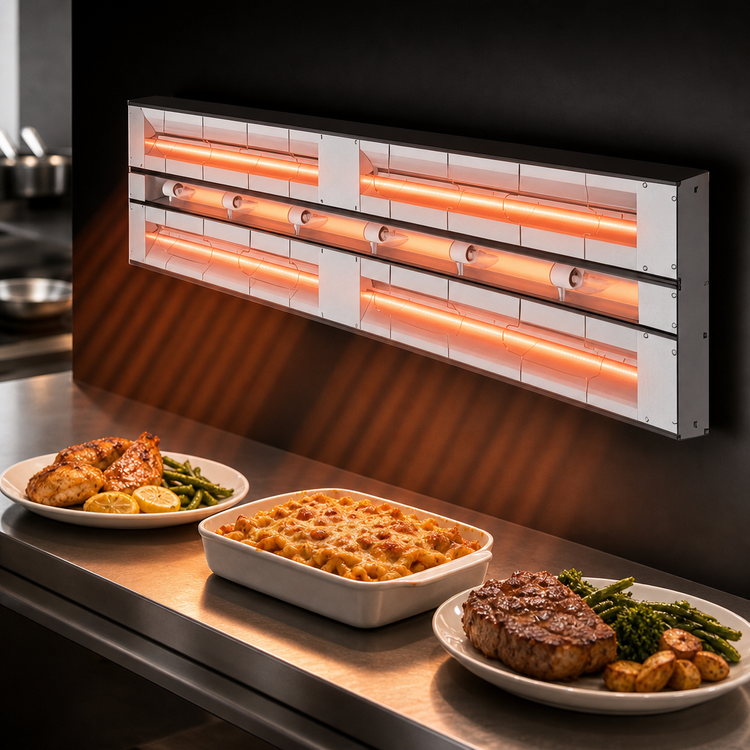 Product image #4 for Hatco Glo-Ray 18-Inch Unlighted Dual Infrared Strip Heater, Aluminum, 900 Watts