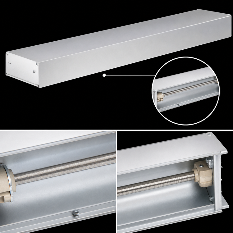 Product image #4 for Hatco Glo-Ray 48-Inch Unlighted Infrared Strip Heater, Single Rod, 800W, 120V