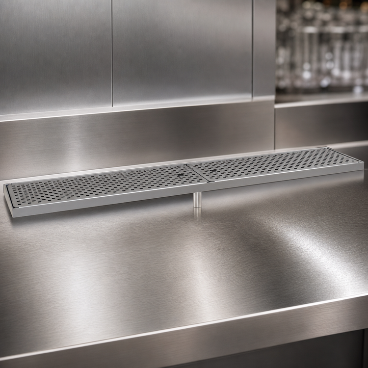 Product image #4 for Glastender Surface Mount Stainless Steel Drain Pan, 44 x 8 Inches