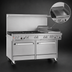 Thumbnail image #4 for Southbend Ultimate 60-Inch Gas Restaurant Range with 5 Burners, 24-Inch Raised Griddle/Broiler, 2 Cabinets and Backriser Shelf