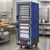 Thumbnail image #4 for Metro C5 3 Series Full-Height Mobile Heated Holding Cabinet with Blue Insulation Armour, Dutch Clear Doors, and Fixed Wire Slides