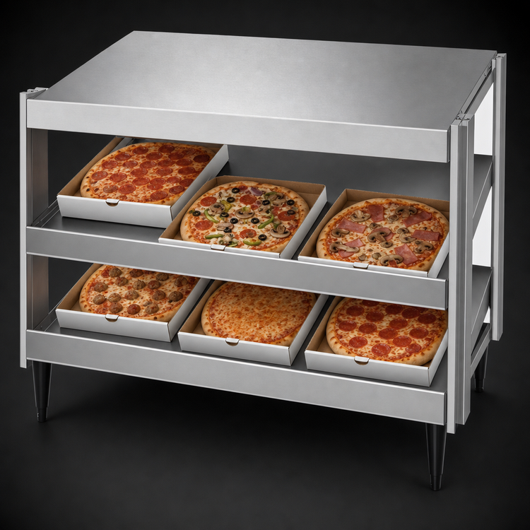 Product image #4 for Hatco Glo-Ray Countertop Pass-Thru Pizza Warmer with Double Slant Shelves, 36" x 18" Deep