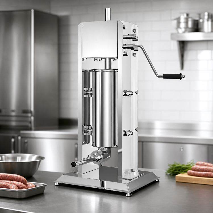Product image #4 for Omcan USA 11 lb Manual Vertical Stainless Steel Sausage Stuffer with Gear Drive