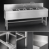 Thumbnail image #4 for Eagle Group Spec-Bar Four-Compartment Underbar Sink Unit, 48-Inch x 24-Inch, 304 Stainless Steel