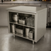 Thumbnail image #4 for Advance Tabco 120-Inch Open Front Cabinet Base Underbar Work Table with Mid-Shelf and 14-Gauge 304 Stainless Steel Top