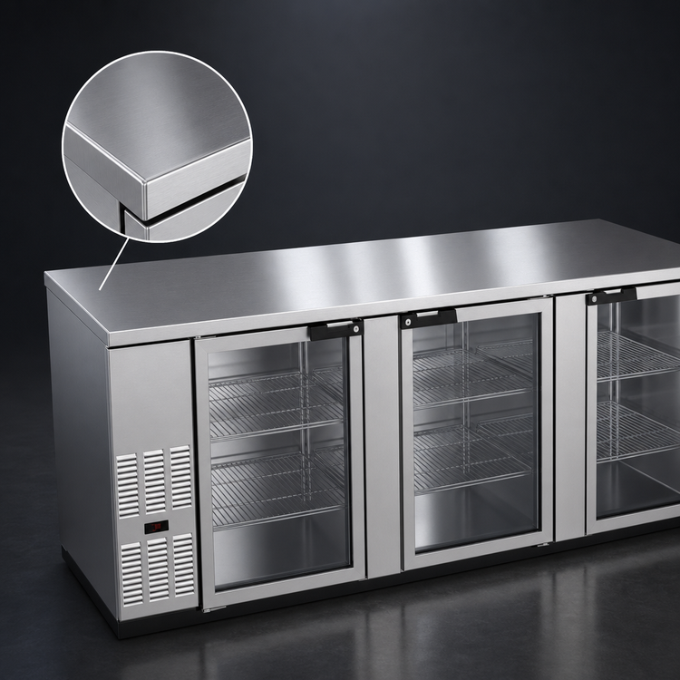 Product image #4 for Hoshizaki BB95-G-S 95.5" Three-Section Glass Door Back Bar Cooler