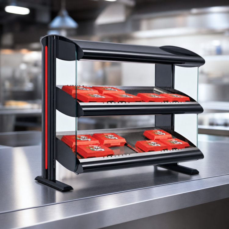 Product image #4 for Hatco Spot On Countertop Slant Dual Shelf Heated Zone Merchandiser Warmer, 46-Inch Wide, 120/208-240V