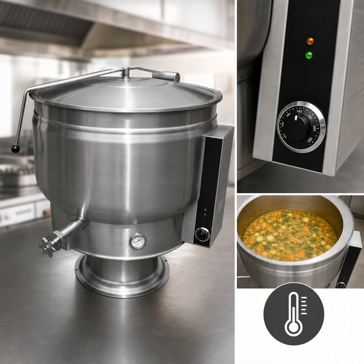 Product image #4 for Crown EP-40F 40 Gallon Electric Full Jacketed Stationary Kettle