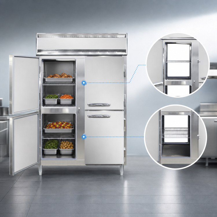 Product image #4 for Continental Refrigerator Designer Line DL2W-SA-PT-HD Two-Section Pass-Thru Heated Holding Cabinet