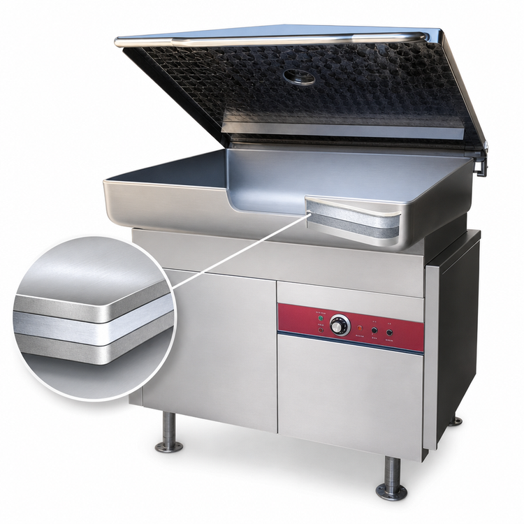 Product image #4 for Crown GMTS-30 30 Gallon Gas Cabinet Base Hydraulic Tilting Skillet