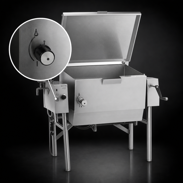 Product image #4 for Classic TGSE-2430-9 30-Gallon Gas Tilting Skillet with Open Frame Base