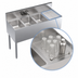 Thumbnail image #4 for Krowne Royal Series 48-Inch x 19-Inch Three-Compartment Underbar Sink Unit with Right Drainboard