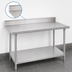 Thumbnail image #4 for Advance Tabco 108-Inch x 36-Inch 304 Stainless Steel Work Table with 5-Inch Backsplash and Rolled-Rim Front Edge